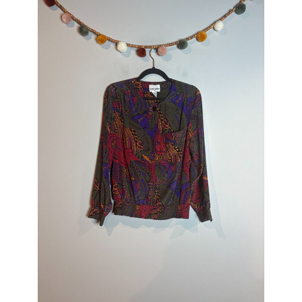 Vtg Vintage Alfred Dunner patterned colorful blouse